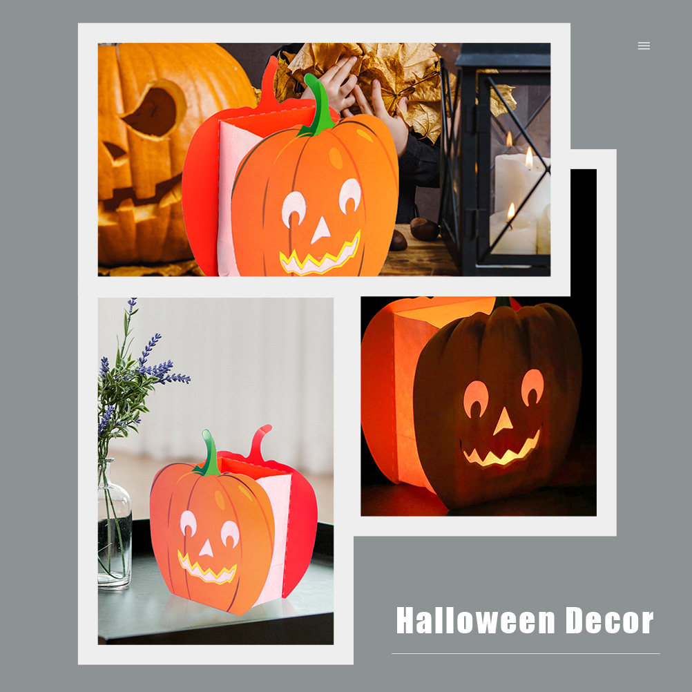 12Pcs Decorative Bags Pumpkin  - Pumpkin Lantern Halloween ulasan dan harga