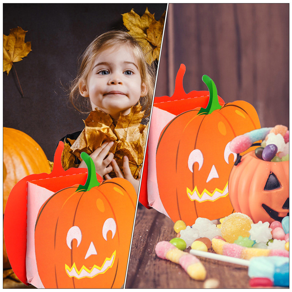 12Pcs Decorative Bags Pumpkin  - Pumpkin Lantern Halloween ulasan dan harga