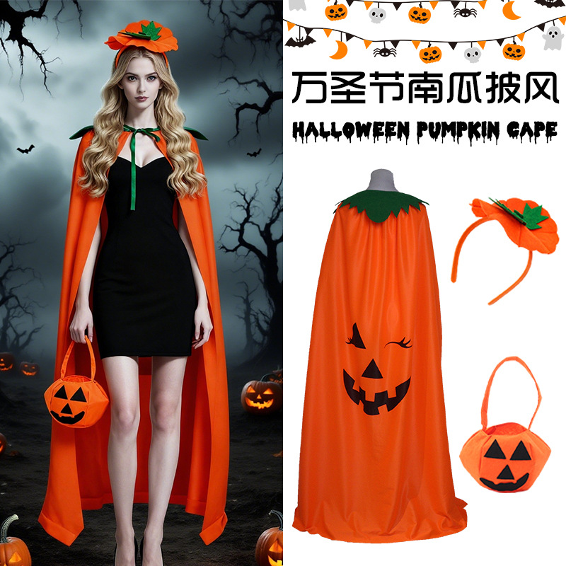Halloween Pumpkin Costume Cape - Pumpkin Lantern Halloween ulasan dan harga