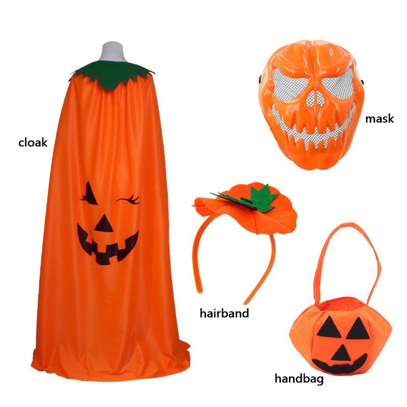 Halloween Pumpkin Costume Cape - Pumpkin Lantern Halloween ulasan dan harga