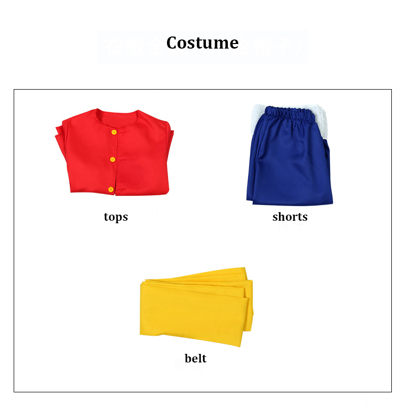 Luffy Cosplay Costume Hat Wig  - Halloween Costume Kids ulasan dan harga