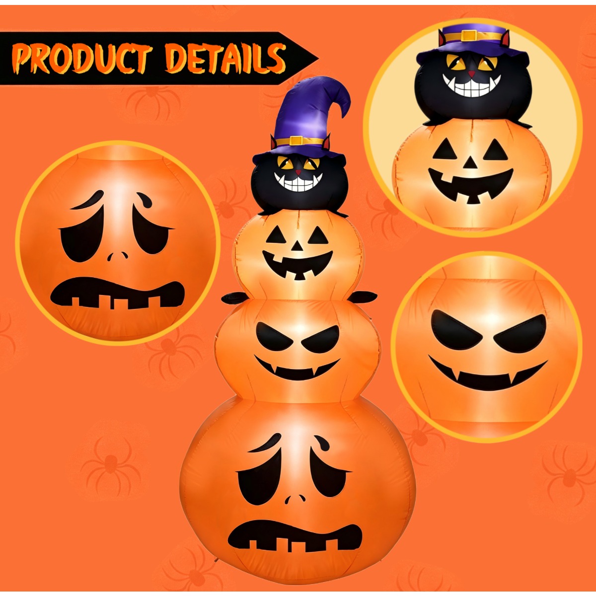 Outdoor Holiday Decorations Ha - Halloween Pumpkin Decor Led ulasan dan harga