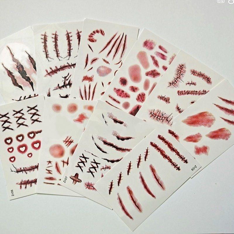 30pcs Halloween Tattoo Sticker - Spider Web Halloween Decoration ulasan dan harga