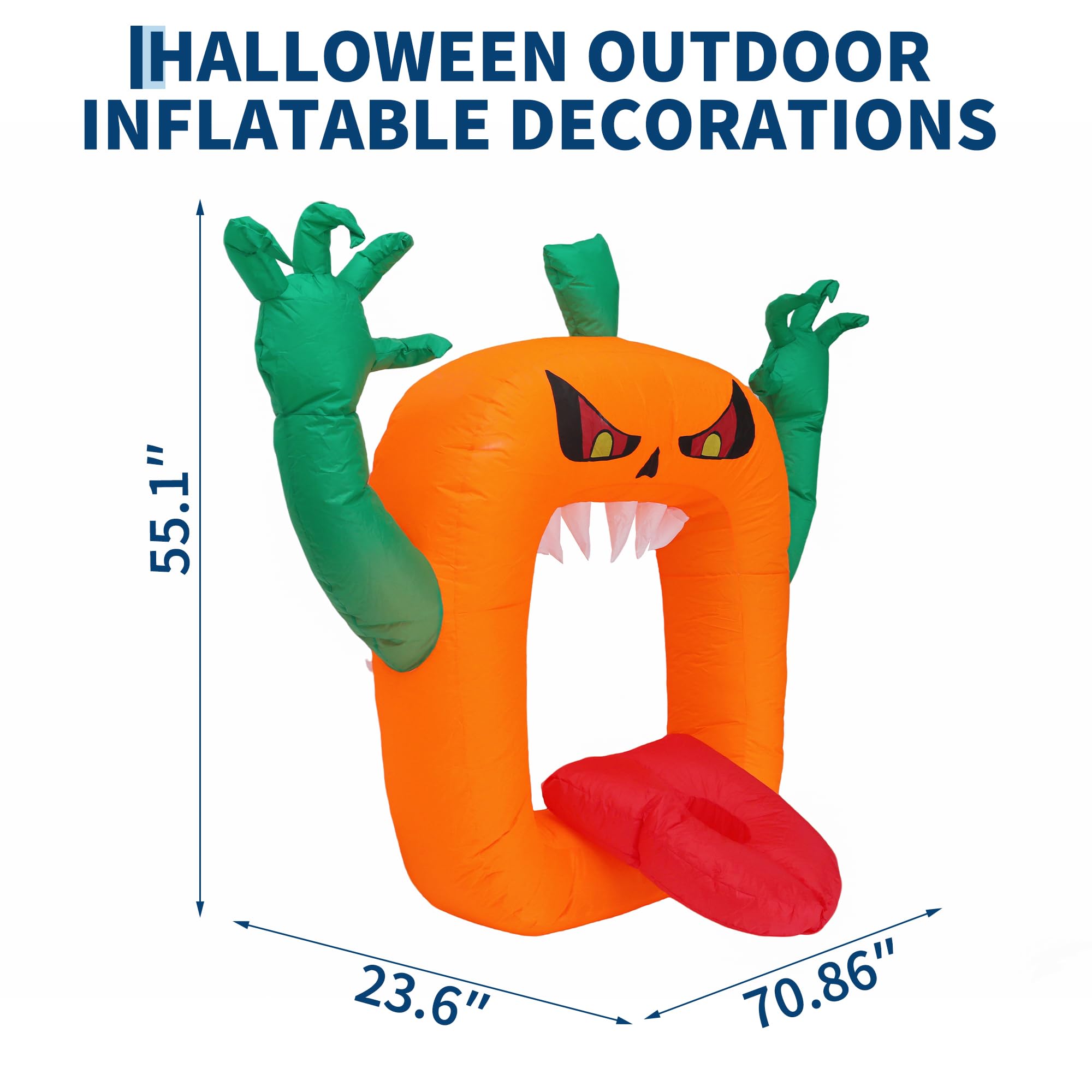 6FT Halloween Inflatables Scar - Halloween Pumpkin Decor Led ulasan dan harga