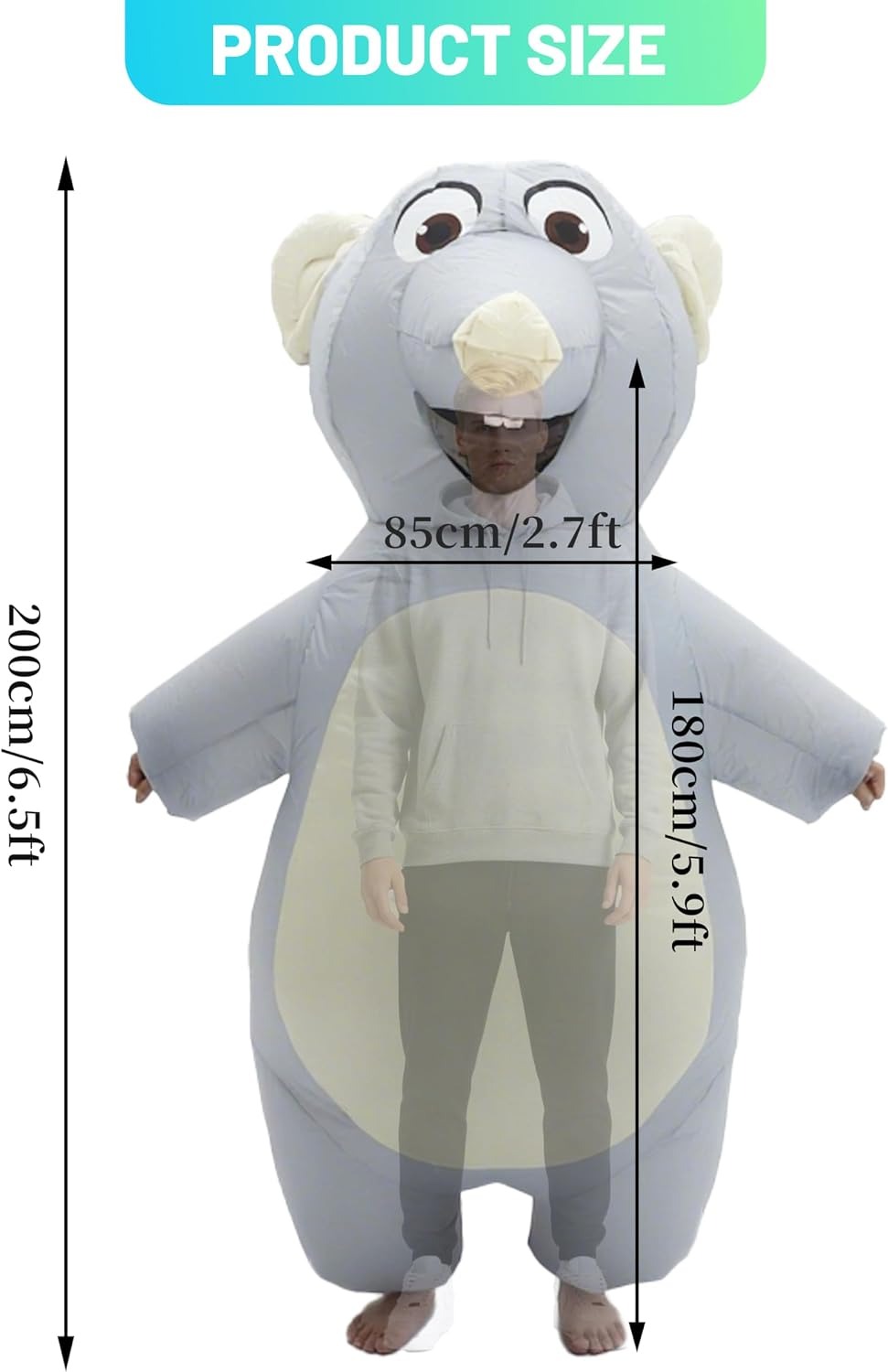 Inflatable Mouse Costume for A - Halloween Costume Adult ulasan dan harga