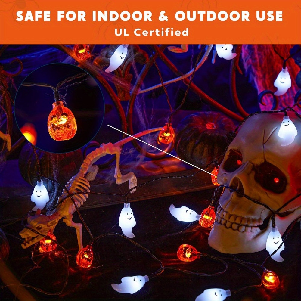 19.7FT 30pcs LED Battery Opera - Halloween Led String Lights Orange ulasan dan harga