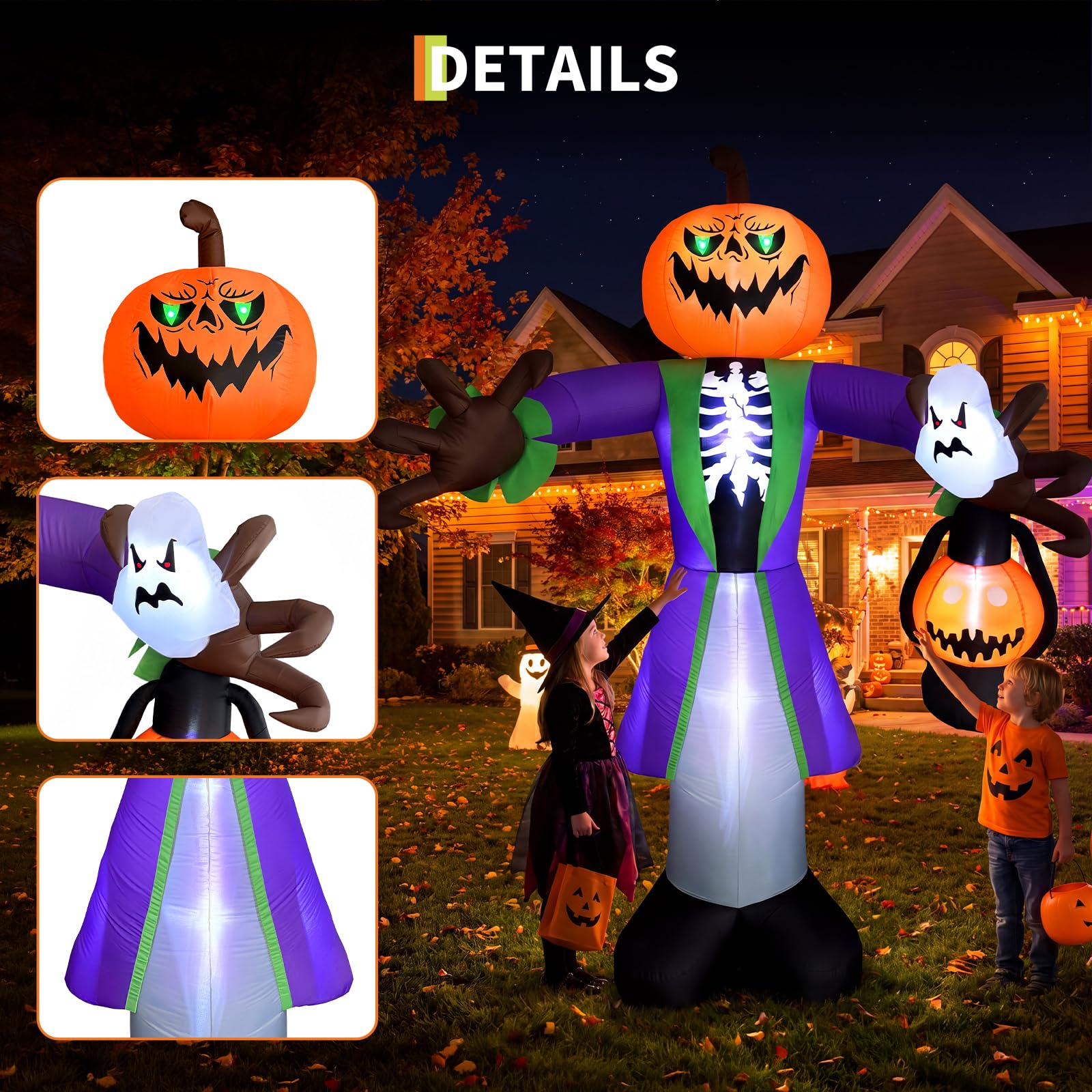 8ft Lighted Halloween Inflatab - Pumpkin Lantern Halloween ulasan dan harga